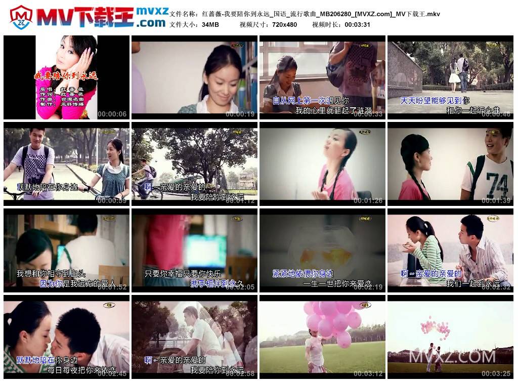 红蔷薇-我要陪你到永远_国语_流行歌曲_MB206280